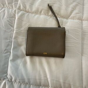 HOBO Grey Leather Wallet